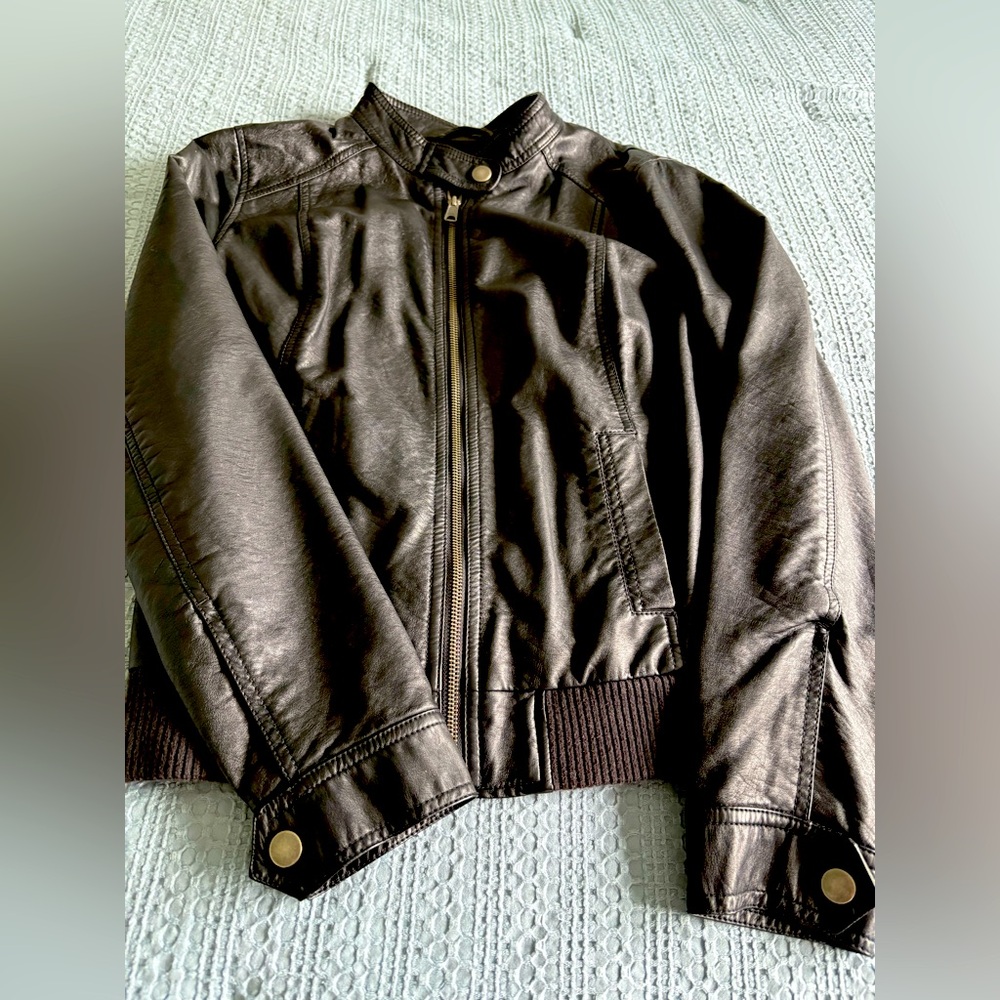 Old Navy Black Leather-Look Women’s Jacket